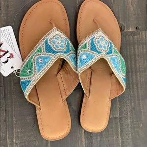 Beaded strap sandals America and Beyond size 41